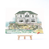 Arcadia Portrush illustration printed onto card by Danielle Morgan