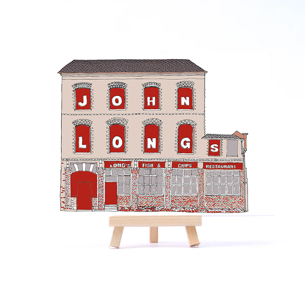 John Longs Fish & Chip shop illustration by Danielle Morgan